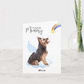 Yorkshire Terrier Angel Dog Pet Loss Beileid Karte (Vorderseite)
