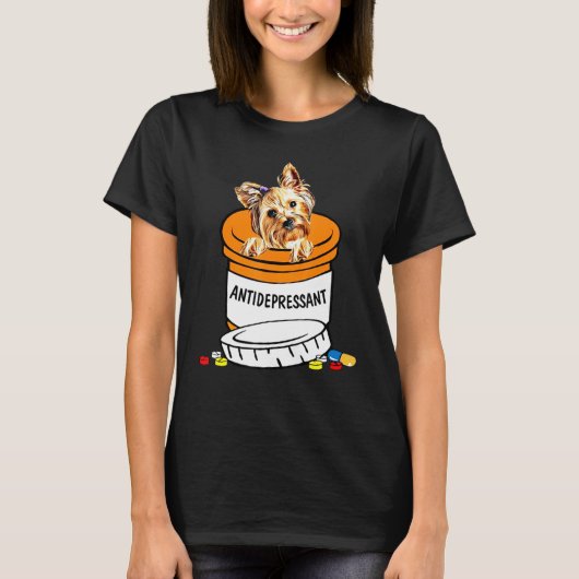 Yorkshire Terrier Antidepressiva Antidepressiva T-Shirt (Vorderseite)