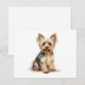 Yorkshire Terrier Aquarell Print Yorkie dog art (Vorne/Hinten)