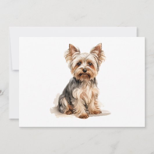 Yorkshire Terrier Aquarell Print Yorkie dog art Ankündigung (Vorderseite)