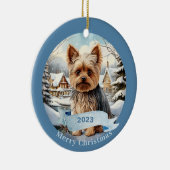 Yorkshire Terrier Art Dog Pet Keramik Ornament (Rechts)