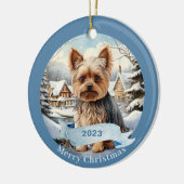 Yorkshire Terrier Art Dog Pet Keramik Ornament (Links)