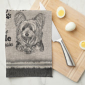 Yorkshire Terrier Art, wenn alles versage Zitat Geschirrtuch (Viertel Falte)