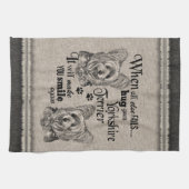 Yorkshire Terrier Art, wenn alles versage Zitat Geschirrtuch (Horizontal)