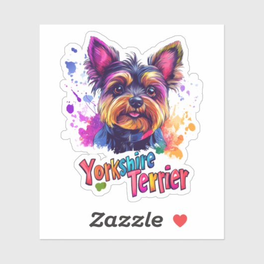 Yorkshire Terrier Aufkleber (Blatt)