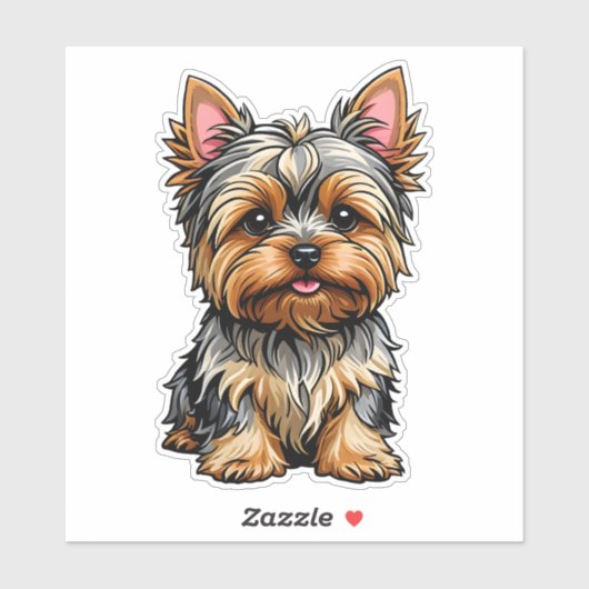Yorkshire Terrier Aufkleber (Blatt)