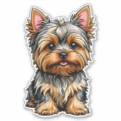 Yorkshire Terrier Aufkleber (Vorderseite)