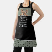 Yorkshire Terrier Baking Queen Sage Green Custom Schürze (InSitu)