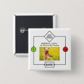 Yorkshire Terrier Barking Logic Individuelle Name Button (Vorne & Hinten)