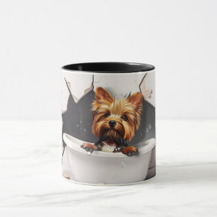 Yorkshire Terrier Bath Time - Adorable 3D-Tasse Tasse