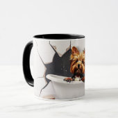 Yorkshire Terrier Bath Time - Adorable 3D-Tasse Tasse (Vorderseite Links)