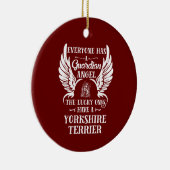 Yorkshire Terrier Begleiter Engel Keramik Ornament (Rechts)