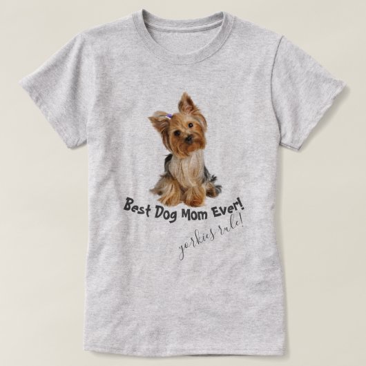 Yorkshire Terrier Best Dog Mama je T-Shirt (Design vorne)