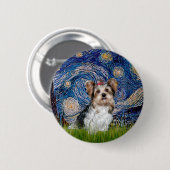 Yorkshire Terrier (Biewer) - Starry Night Button (Vorne & Hinten)