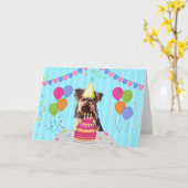 Yorkshire Terrier Birthday Holiday Card Karte (Gelbe Blume)