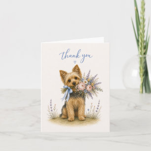 Yorkshire Terrier Blumenstrauß Danke