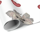 Yorkshire Terrier Bows Hearts Geschenk Geschenkpapier (Rolleneckpunkt)