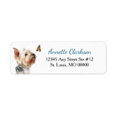 Yorkshire Terrier Butterfly Wonder Return Address (Vorne)