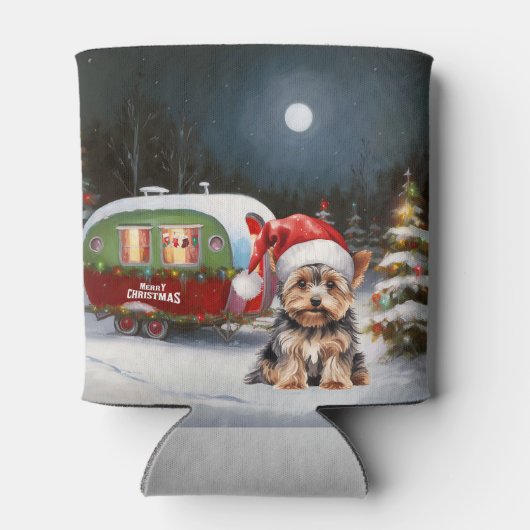 Yorkshire Terrier Caravan Christmas Adventure Dosenkühler (Rückseite)