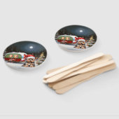 Yorkshire Terrier Caravan Christmas Adventure Fächer (Non-assembled)