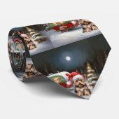 Yorkshire Terrier Caravan Christmas Adventure Krawatte (Gerollt)