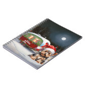 Yorkshire Terrier Caravan Christmas Adventure Notizblock (Linke Seite)