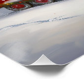 Yorkshire Terrier Caravan Christmas Adventure Poster (Ecke)