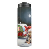Yorkshire Terrier Caravan Christmas Adventure Thermosbecher (Vorderseite)