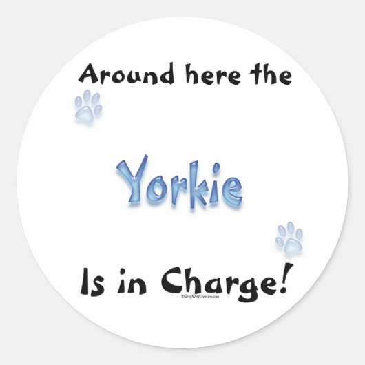 Yorkshire Terrier Charge Sticker (Vorderseite)