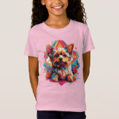 Yorkshire Terrier: Charming Yorkie Cuddles T-Shirt (Vorderseite)