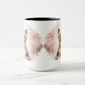 Yorkshire Terrier Cherry Blossom Watercolor Gift Tasse (Zentrum)