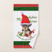 Yorkshire Terrier Christmas Badhandtuch Set (Handtuch)
