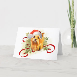 Yorkshire Terrier Christmas Card Feiertagskarte