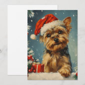 Yorkshire Terrier Christmas Feiertagskarte (Vorne/Hinten)