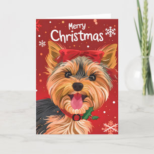 Yorkshire Terrier Christmas Feiertagskarte