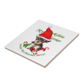 Yorkshire Terrier Christmas Fliese (Seite)