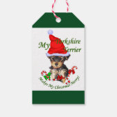 Yorkshire Terrier Christmas Geschenkanhänger (Rückseite)