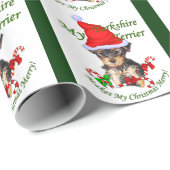 Yorkshire Terrier Christmas Geschenkpapier (Rolleneckpunkt)