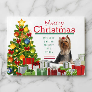 Yorkshire Terrier Christmas Greeting Feiertagspostkarte