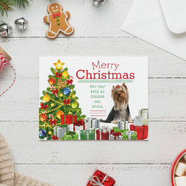 Yorkshire Terrier Christmas Greeting Feiertagspostkarte