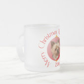 Yorkshire Terrier Christmas Mattglastasse (Vorderseite Links)