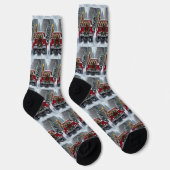 Yorkshire Terrier Christmas Red Truck Holiday Gift Socken (Rechts)