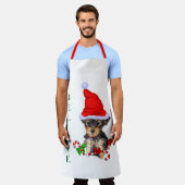 Yorkshire Terrier Christmas Schürze (Getragen)