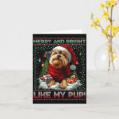 Yorkshire Terrier Christmas Tree Decorations Dog L Karte (Gelbe Blume)