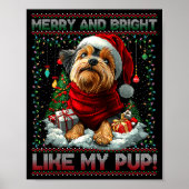 Yorkshire Terrier Christmas Tree Decorations Dog L Poster (Vorne)