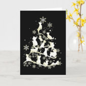 Yorkshire Terrier Christmas Tree Happy Xmas Karte (Gelbe Blume)