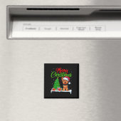 Yorkshire Terrier Christmas Tree Lights Funny Xmas Magnet (In Situ (Geschirrspüler))