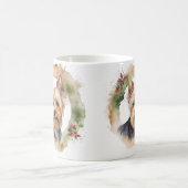 Yorkshire Terrier Christmas Wreath Festivals Kaffeetasse (Mittel)