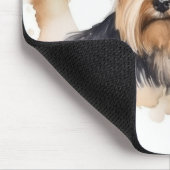 Yorkshire Terrier Christmas Wreath Festivals Mousepad (Ecke)