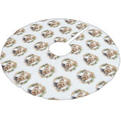 Yorkshire Terrier Christmas Wreath Festivals Polyester Weihnachtsbaumdecke (Schrägansicht)